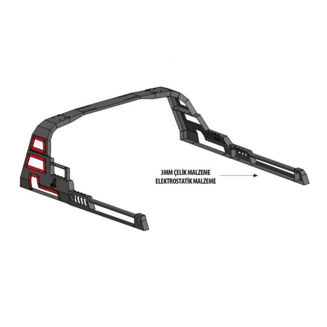 VW Amarok Roll Bar - Siyah, Dakar | 2010-2021 Arası