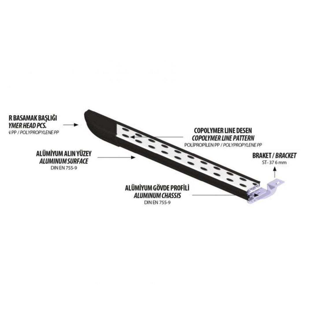 VW Crafter Teker Arkası - Gri, Uzun Şase, Dot Line | 2006-2016 Arası