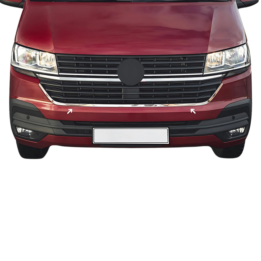 VW Caravelle T6 Ön Panjur - Krom, U Formlu | 2019-2023 Arası