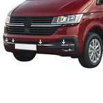 Resmi Galeri görüntüleyicisine yükleyin, VW Caravelle T6 Ön Tampon Alt Izgara - Krom (4 Parça) | 2019-2023 Arası