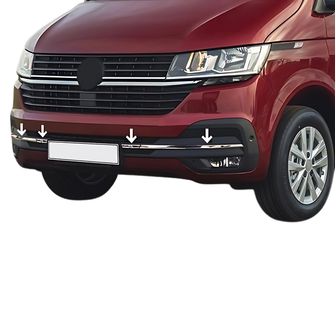 VW Caravelle T6 Ön Tampon Alt Izgara - Krom (4 Parça) | 2019-2023 Arası