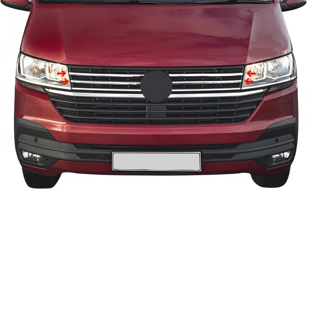 VW Multivan T6 Ön Panjur - Krom (4 Parça) | 2019-2023 Arası