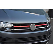VW Multivan T6 Ön Panjur Alt Çıta - Kırmızı, Comfortline/Highline (2 Parça) | 2015-2019 Arası