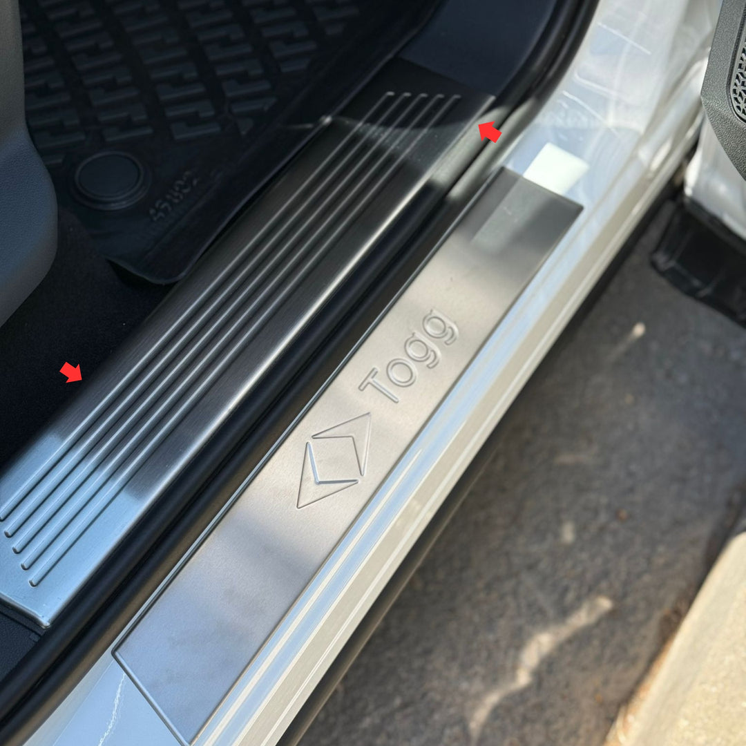 TOGG T10X İç Kapı Eşiği - Krom Taşlı ,Formlu (4 Parça) | 2023 ve Sonrası