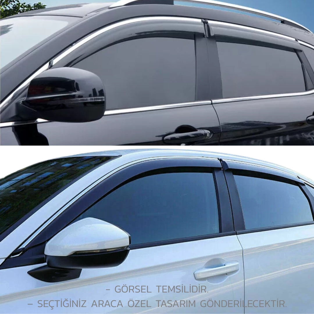 VW Passat B7 Cam Rüzgarlığı - Kromlu Plus (4 Parça) | 2010-2014 Arası, SD