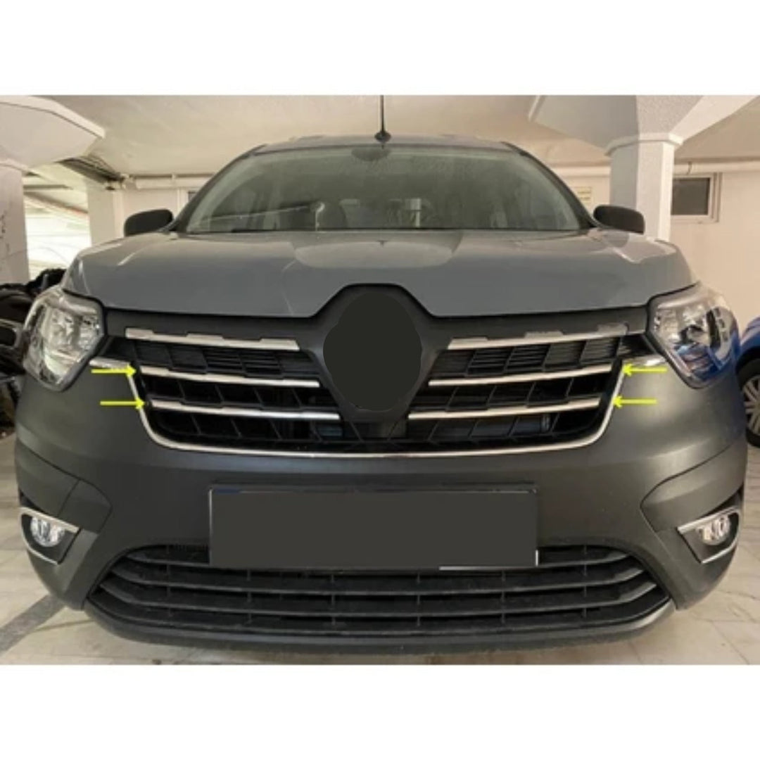 Renault Express Ön Panjur - Krom (4 Parça) | 2021 ve Sonrası