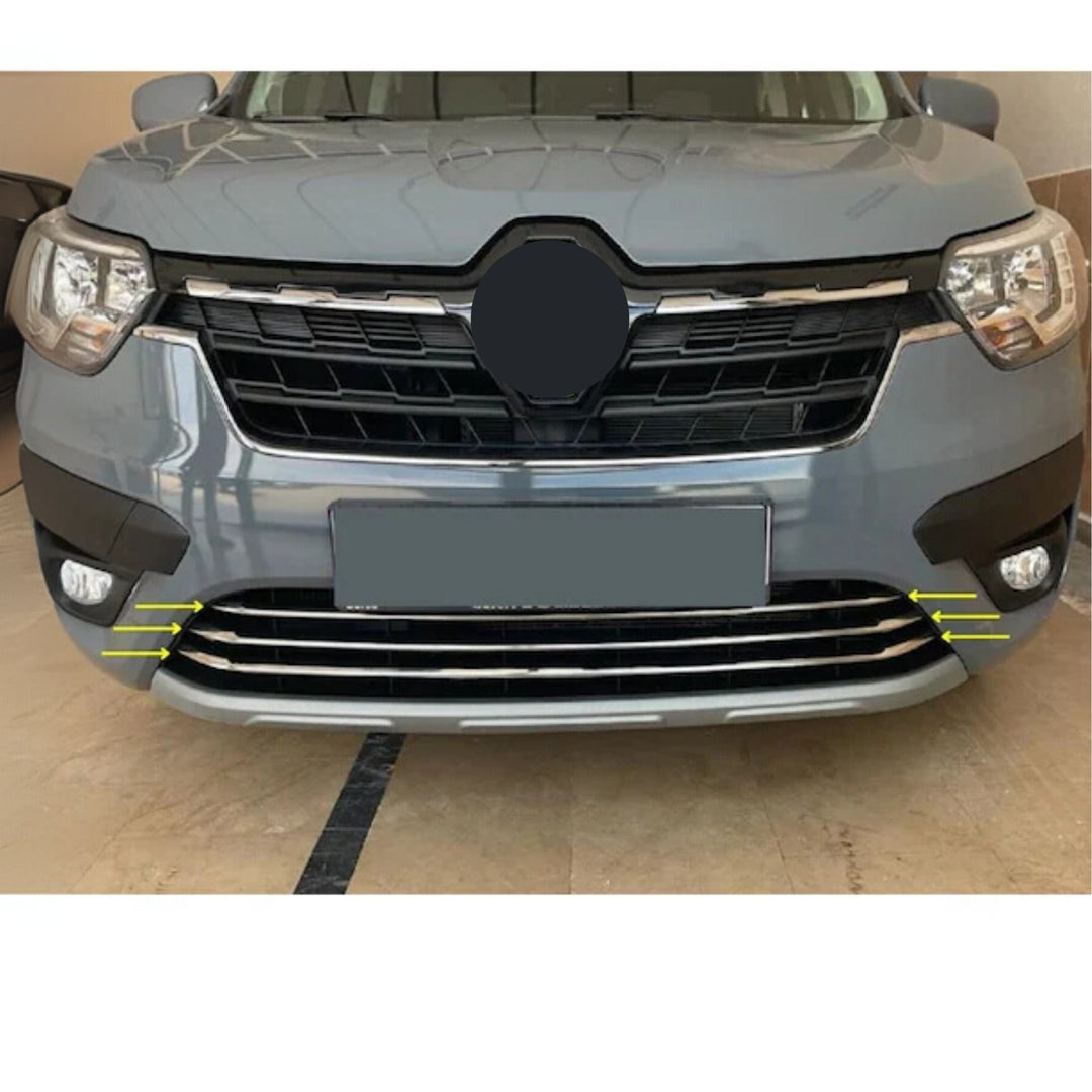 Renault Express Ön Tampon Alt Çıta - Krom (3 Parça) | 2021 ve Sonrası
