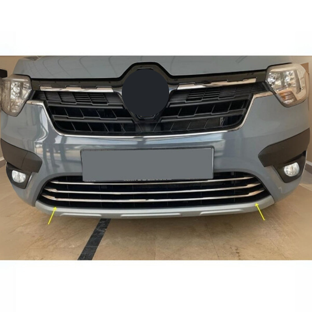 Renault Express Ön Tampon Alt Çıta - Krom (3 Parça) | 2021 ve Sonrası