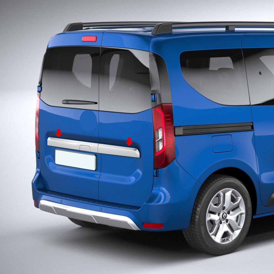 Renault Express Bagaj Çıtası - Krom, Tek Kapı Deliksiz (3 parça) | 2021 ve Sonrası