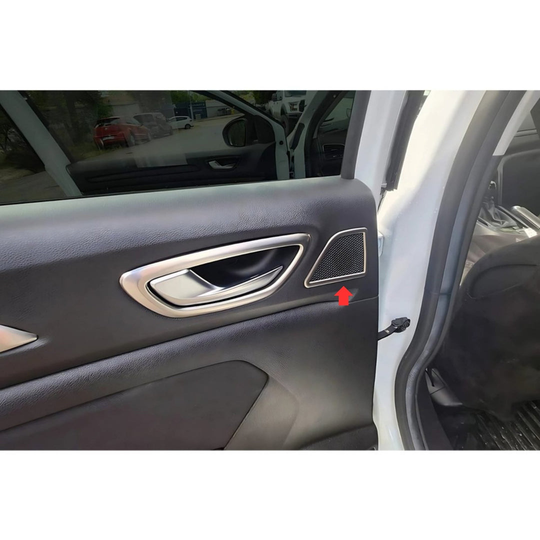 Renault Megane 4 Kokpit & Kapı Hoparlör Çıtası - Krom Taşlı (4 Parça) | 2016 ve Sonrası, HB/SD
