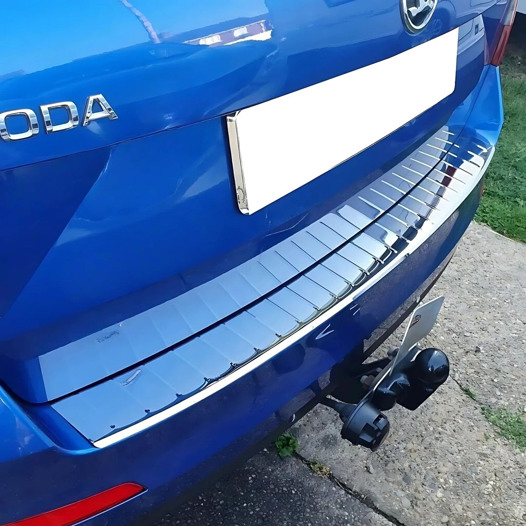 Skoda Octavia (A7) Arka Tampon Eşiği - Krom | 2013-2019 Arası, SD