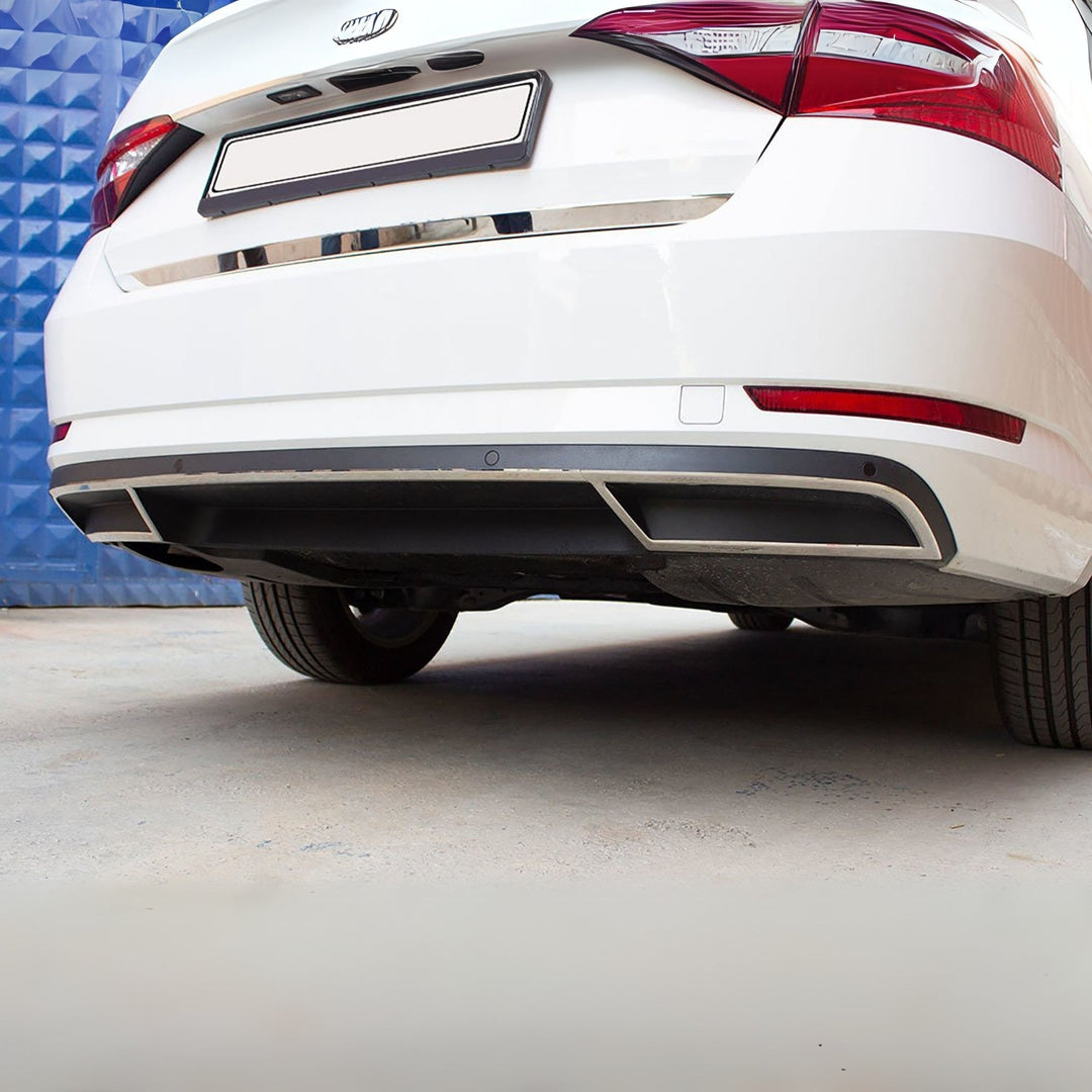 Skoda Superb Egzos Çerçevesi - Krom (3 Parça) | 2015-2023 Arası, SD