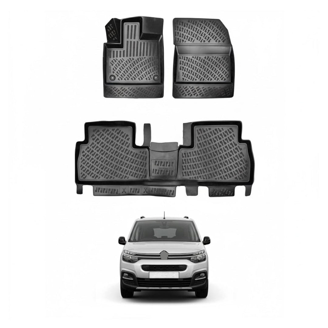 Citroen Berlingo 3D Paspas - Siyah,Katlanabilir Ön Yolcu Koltuğu | 2019 ve Sonrası