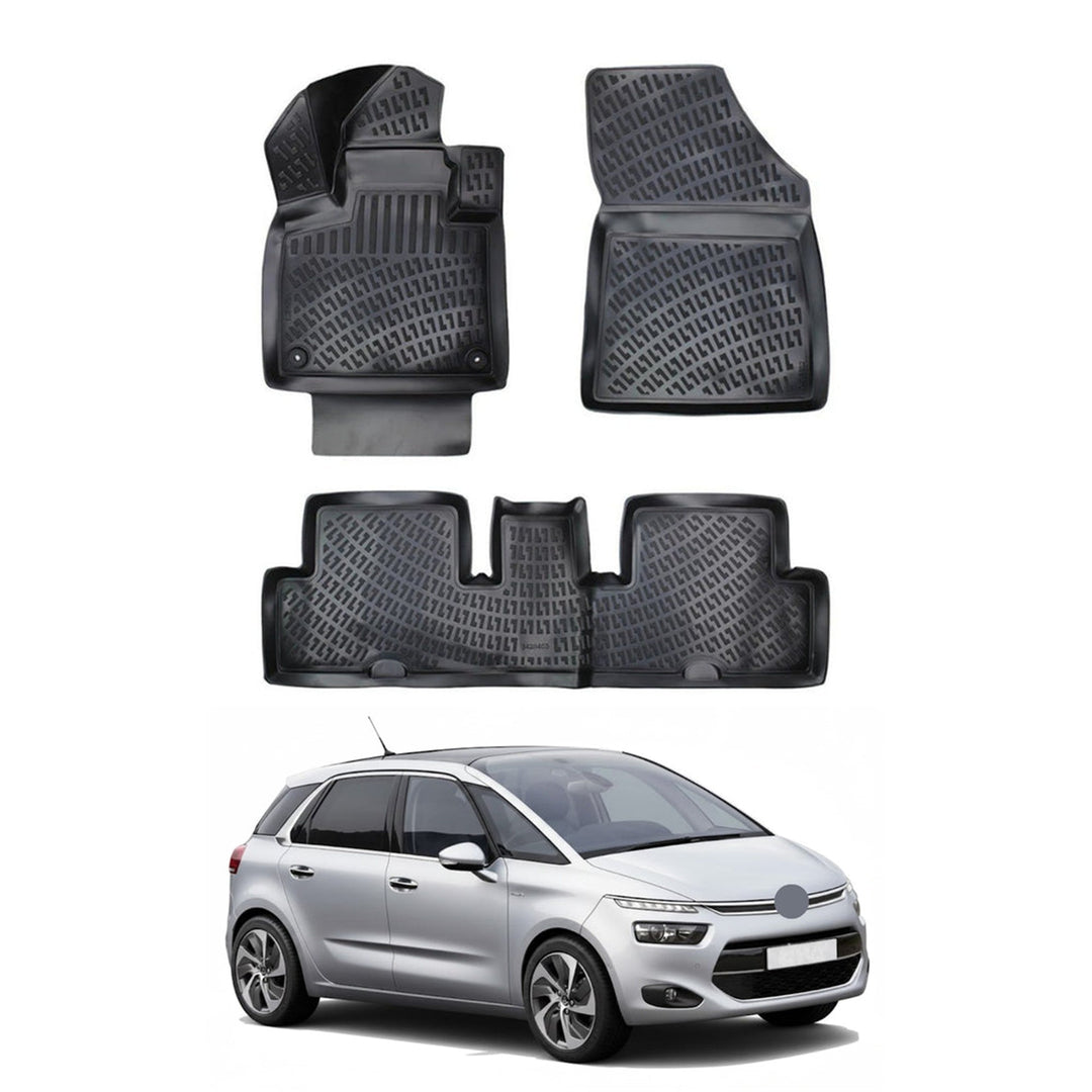 Citroen C4 Grand Picasso 3D Paspas - Siyah, 7 Koltuklu | 2013 ve Sonrası, SW