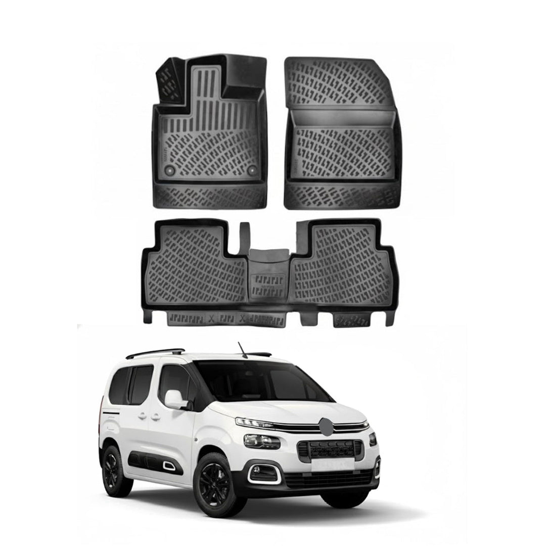 Citroen Berlingo 3D Paspas - Siyah (2 Parça) | 2019 ve Sonrası