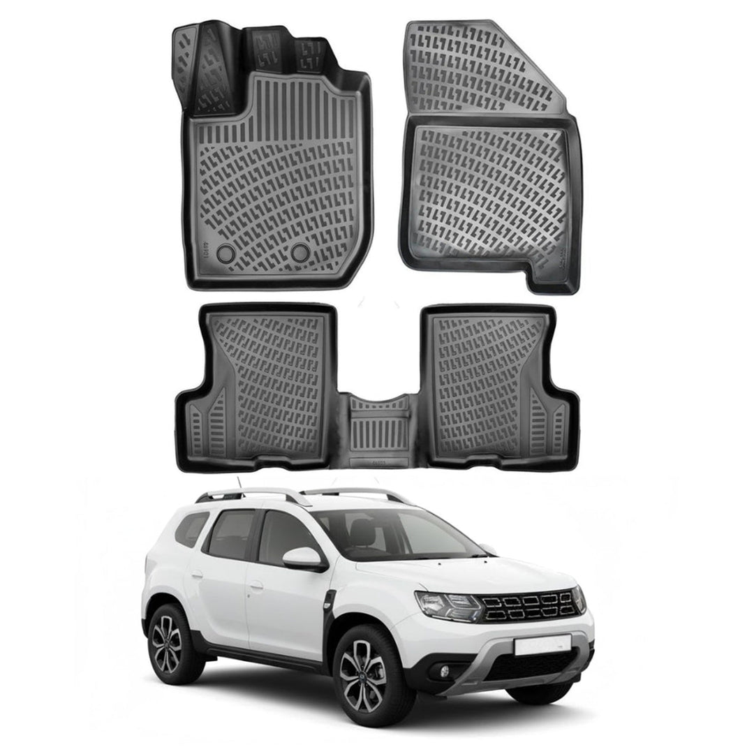 Dacia Duster 4x4 3D Paspas - Siyah | 2018-2022 Arası