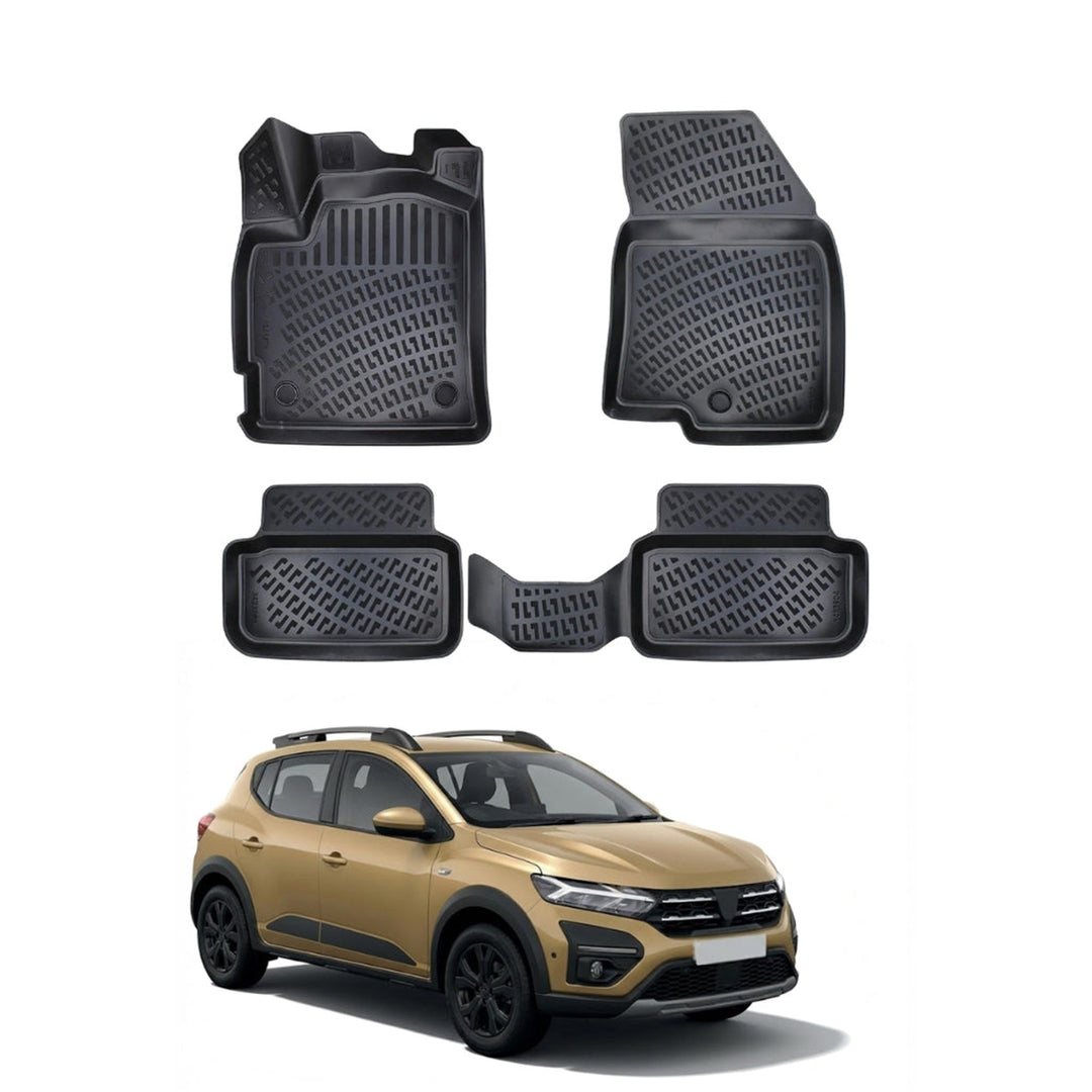 Dacia Sandero Stepway 3D Paspas - Siyah, Prestige/Extreme/Expression Paket için | 2020 ve Sonrası, HB