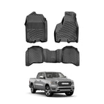 Resmi Galeri görüntüleyicisine yükleyin, Dodge Ram 1500 Classic Crew Cab 3D Paspas - Siyah, Halı Zemin/ Otomatik Vites | 2019-2022 Arası