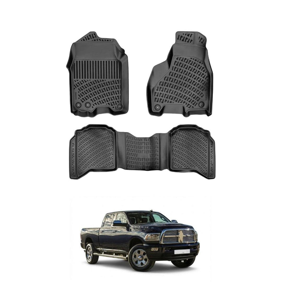 Dodge Ram 2500-3500 Crew Cab 3D Paspas - Siyah, Halı Zemin/ Otomatik Vites | 2010-2018 Arası