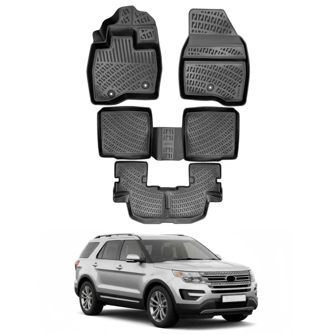Ford Explorer 3D Paspas - Siyah, 7 Koltuklu, USA Versiyon | 2011-2019 Arası