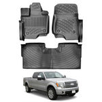 Resmi Galeri görüntüleyicisine yükleyin, Ford F-150 SuperCrew 3D Paspas - Siyah, Halı Zemin/Isıtma Kanalsız, USA Versiyon | 2009-2014 Arası