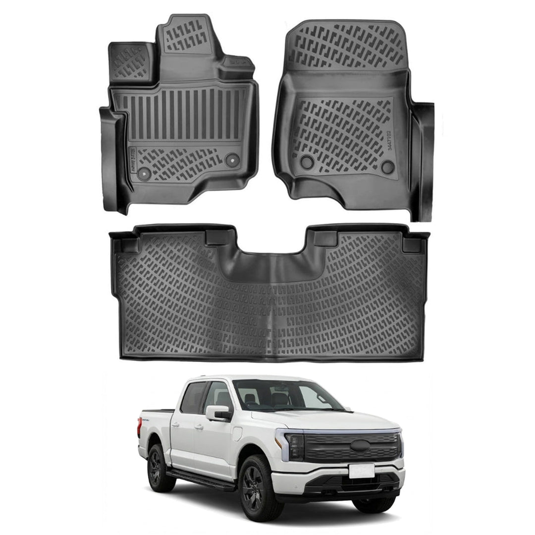Ford F-150 Lightning 3D Paspas - Siyah, Halı Zemin | 2022 ve Sonrası