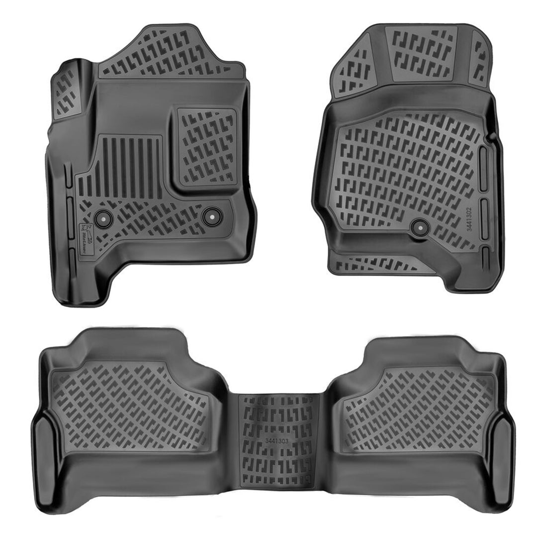 GMC Sierra 2500-3500 Crew Cab 3D Paspas - Siyah, Otomatik Vites, Halı Zemin | 2010-2018 Arası