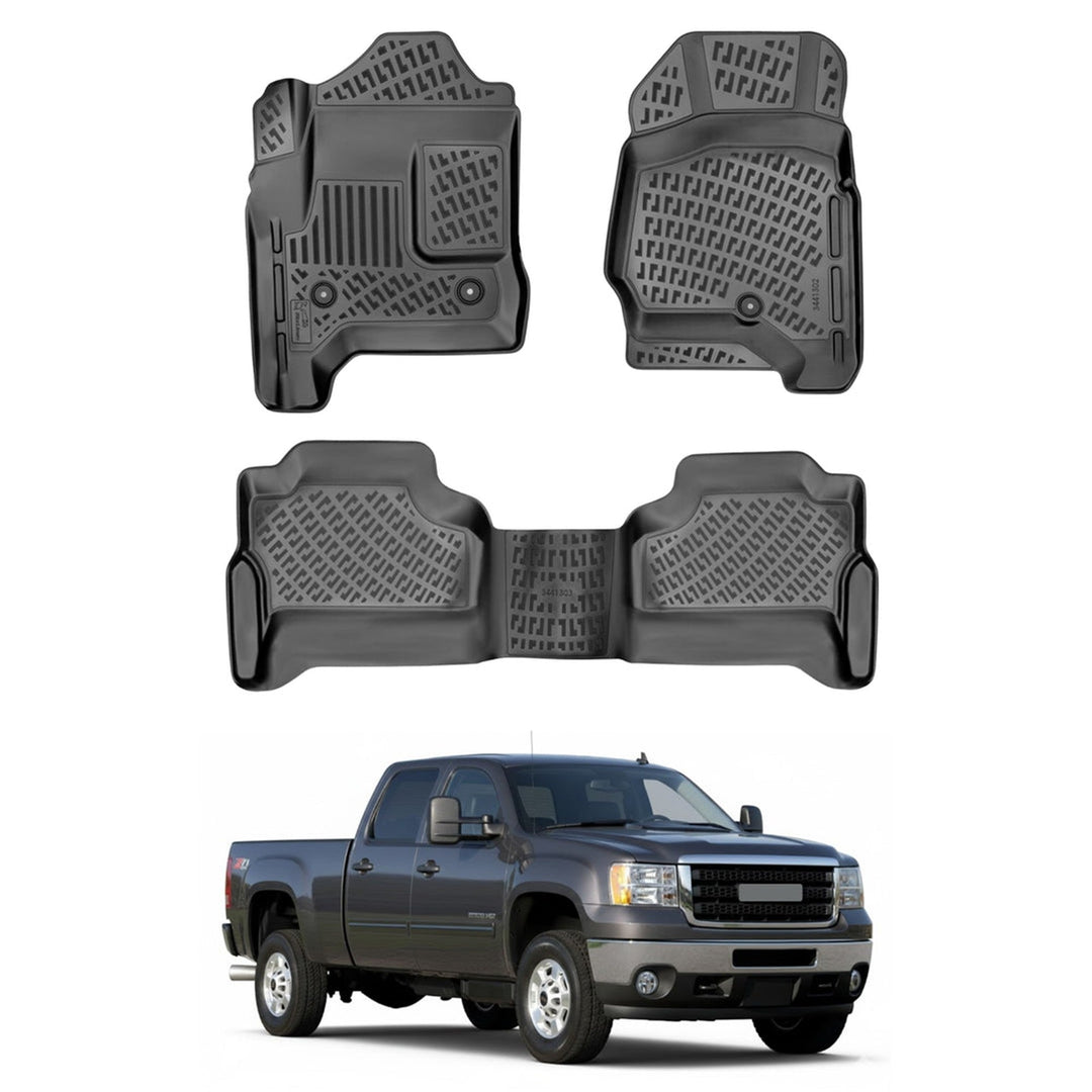 GMC Sierra 2500-3500 Crew Cab 3D Paspas - Siyah, Otomatik Vites, Halı Zemin | 2010-2018 Arası