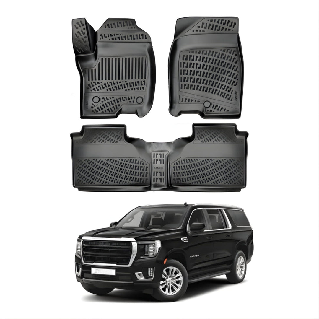 GMC Yukon XL Denali 3D Paspas - Siyah, 5 Koltuklu | 2021 ve Sonrası