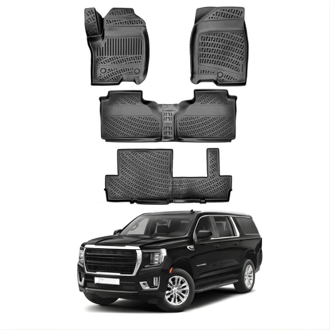 GMC Yukon XL Denali 3D Paspas - Siyah, 8 Koltuklu | 2021 ve Sonrası