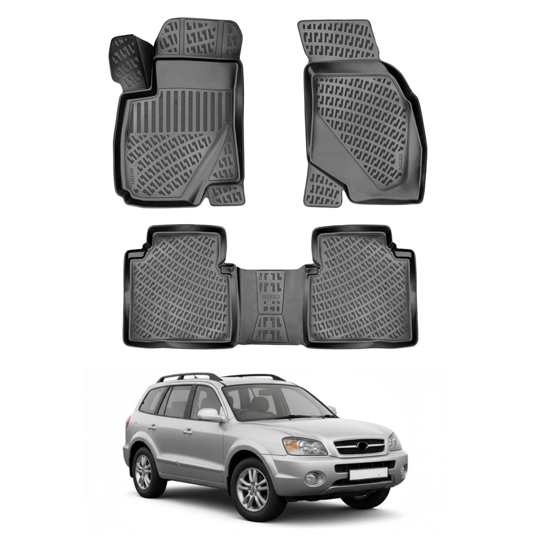 Hyundai Santa Fe 3D Paspas - Siyah | 2001-2006 Arası