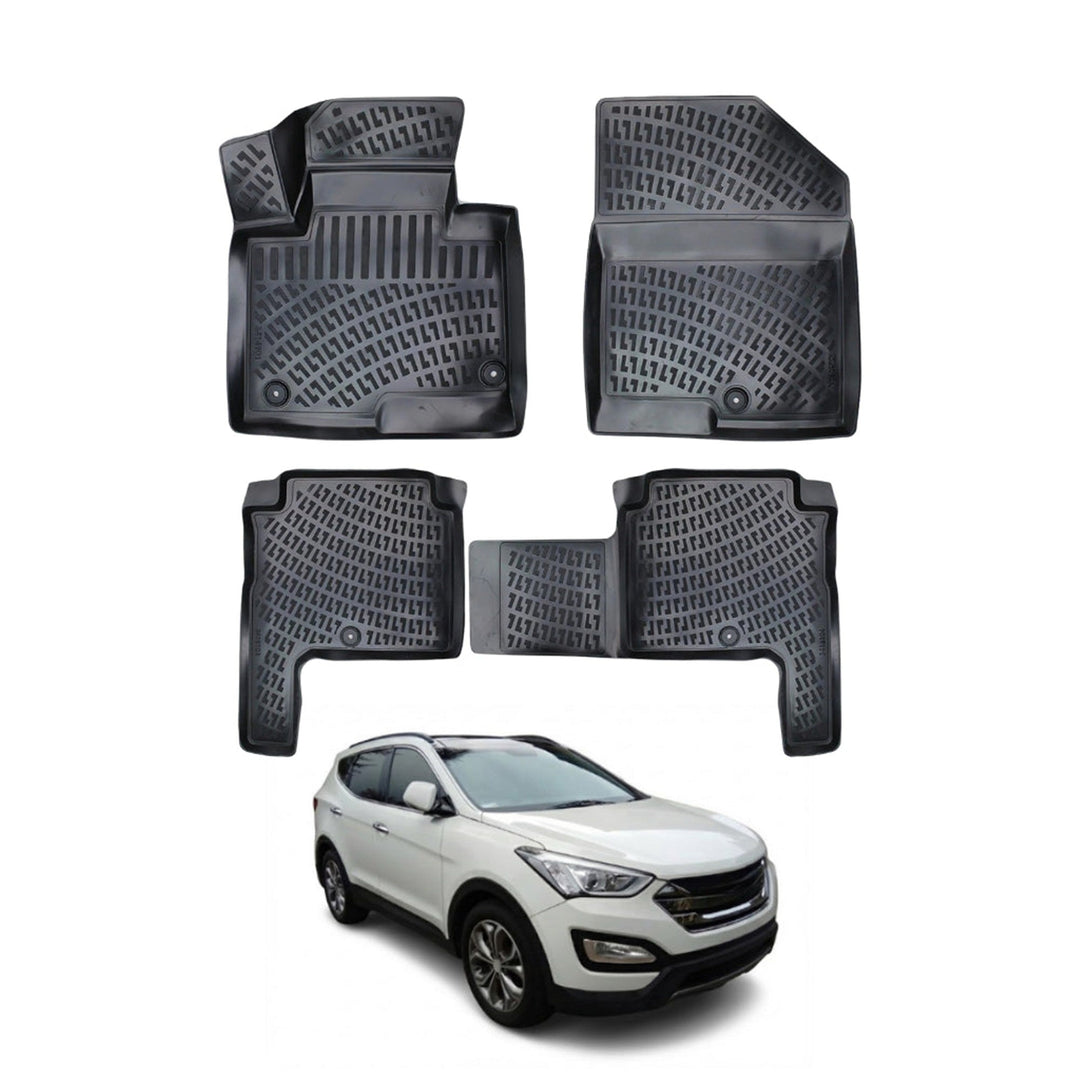 Hyundai Santa Fe 3D Paspas - Siyah, 7 Koltuklu | 2012-2018 Arası