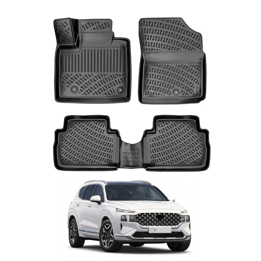 Hyundai Santa Fe 3D Paspas - Siyah, Benzinli, USA Versiyon | 2020-2024 Arası