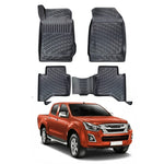Resmi Galeri görüntüleyicisine yükleyin, Isuzu D-Max 3D Paspas - Siyah, Çift Kabin | 2012-2018 Arası