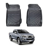 Resmi Galeri görüntüleyicisine yükleyin, Isuzu D-Max 3D Paspas - Siyah, Tek Kabin (2 Parça) | 2012-2018 Arası
