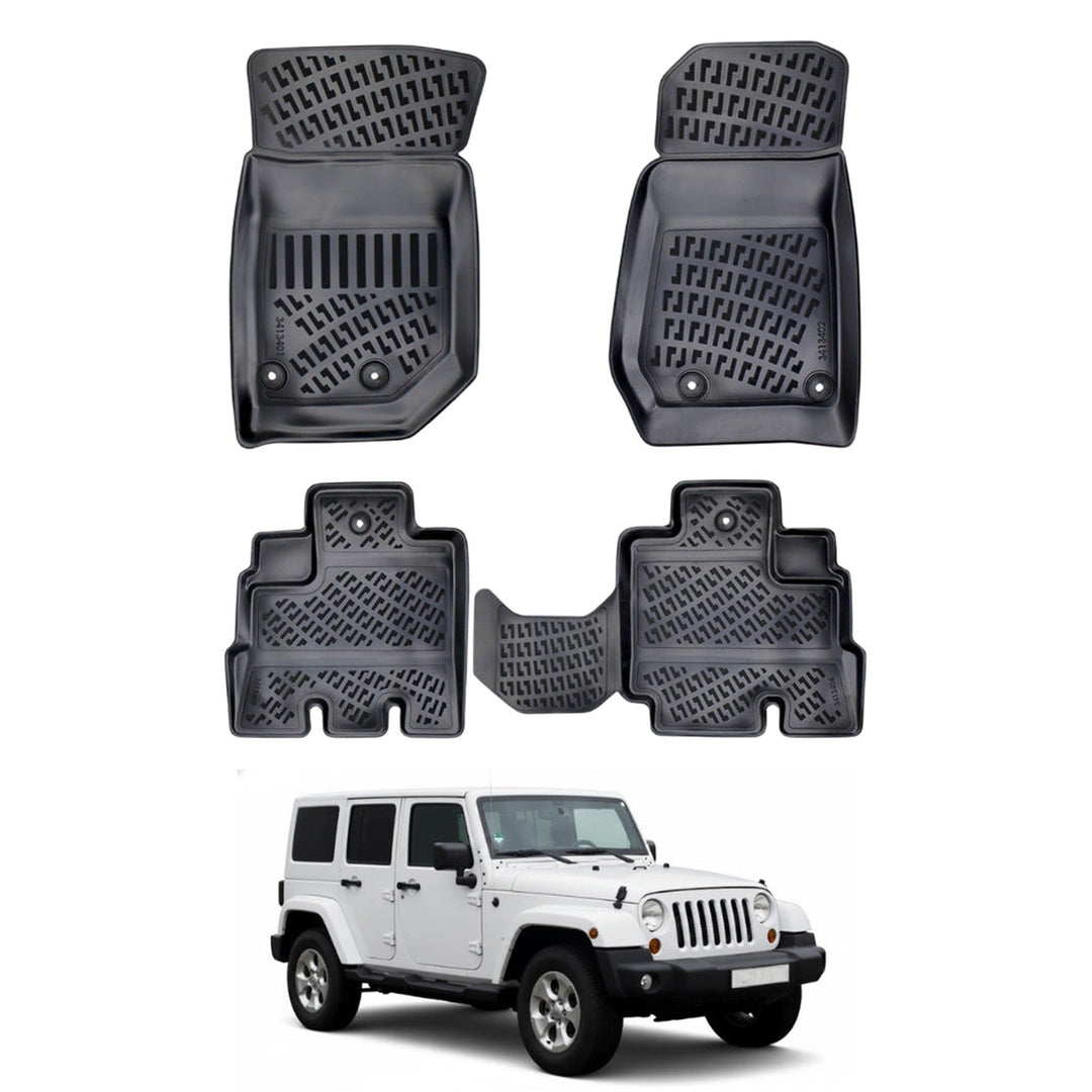 Jeep Wrangler Unlimited 3D Paspas - Siyah, 4 Kapı | 2014-2018 Arası