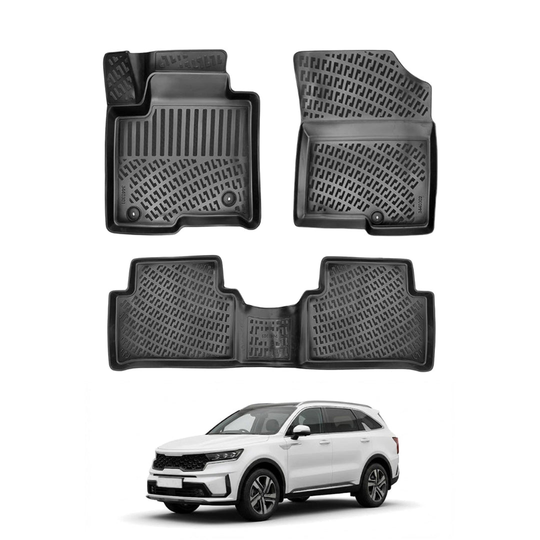 Kia Sorento 3D Paspas - Siyah, Hybrid, 5 Koltuklu | 2021 ve Sonrası