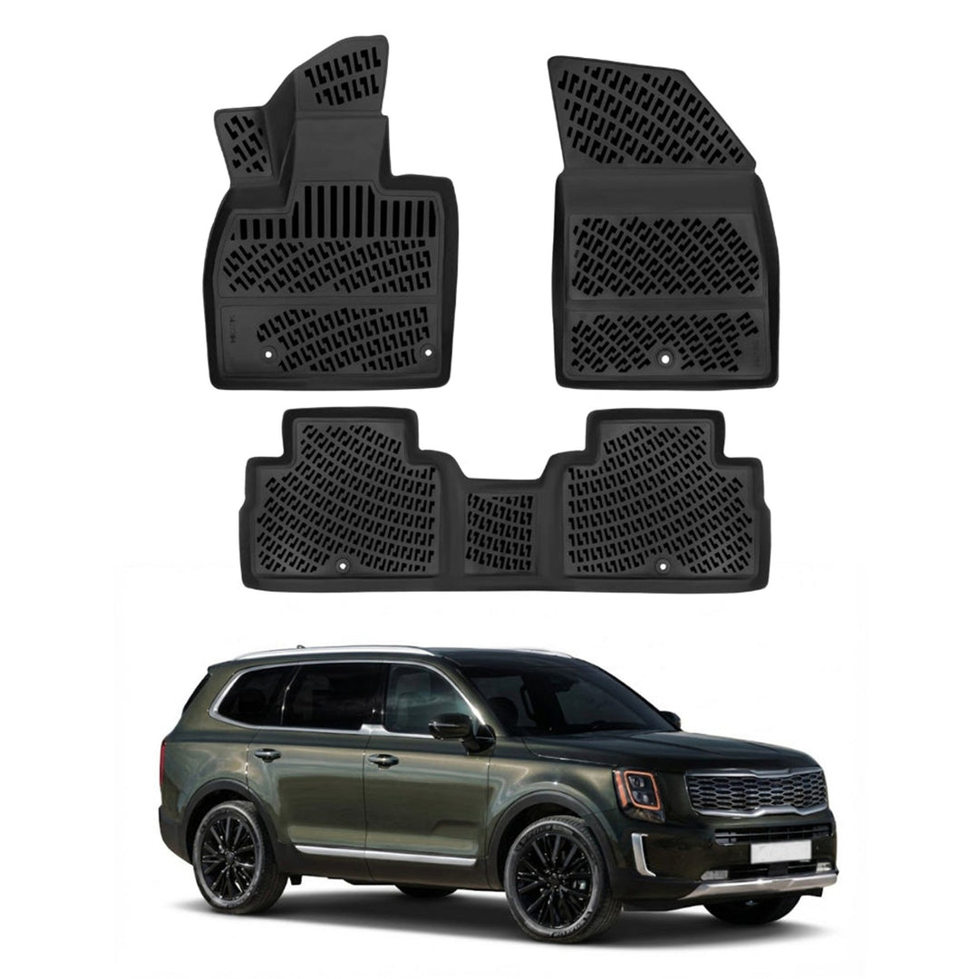 Kia Telluride 3D Paspas - Siyah, 5 Koltuklu | 2020 ve Sonrası