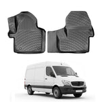 Resmi Galeri görüntüleyicisine yükleyin, Mercedes Sprinter W906 3D Paspas - Siyah, Kapalı Kasa (2 Parça) | 2006-2019 Arası