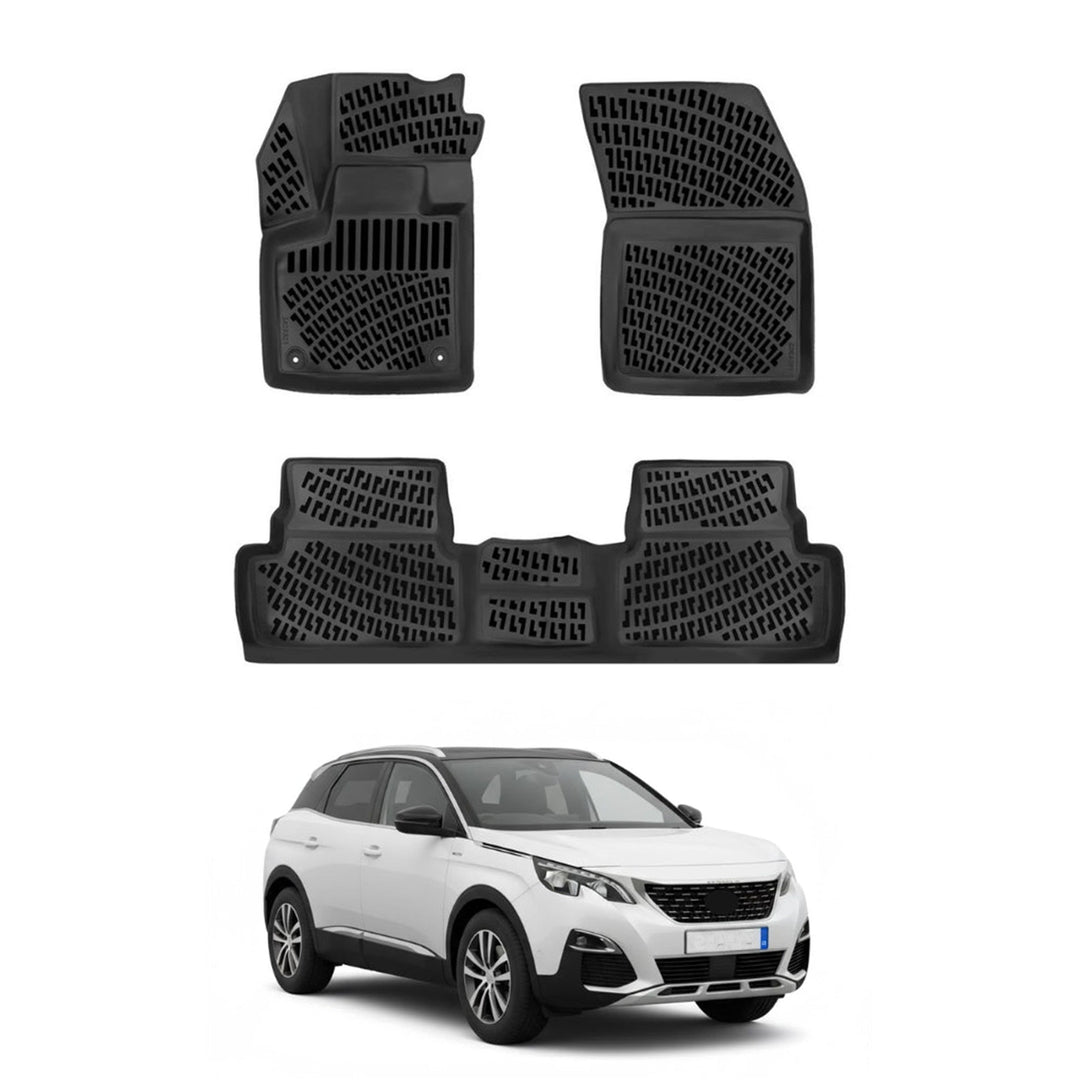 Peugeot 3008 3D Paspas - Siyah | 2016-2023 Arası