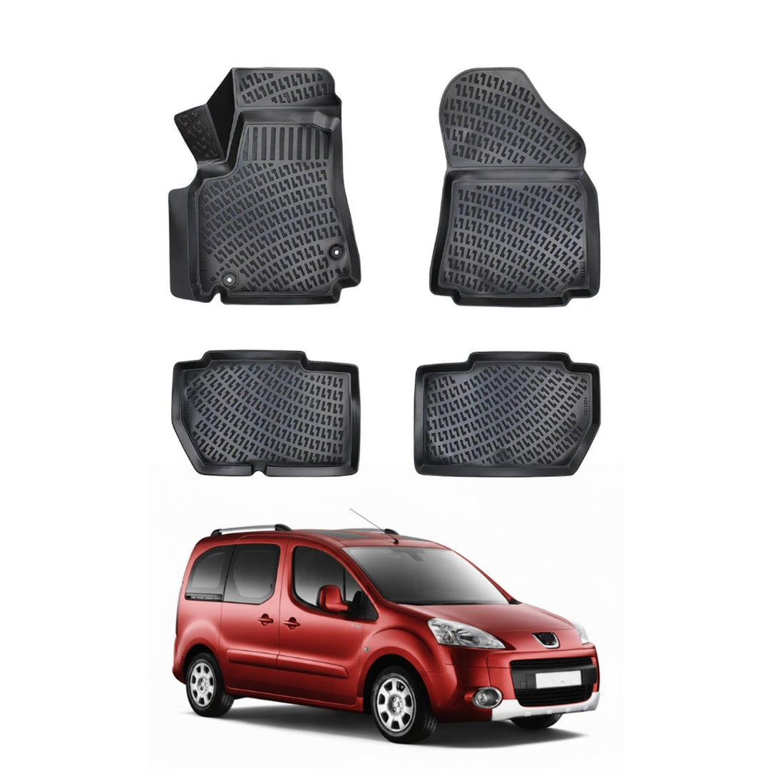 Peugeot Partner Tepee 3D Paspas - Siyah | 2008-2018 Arası