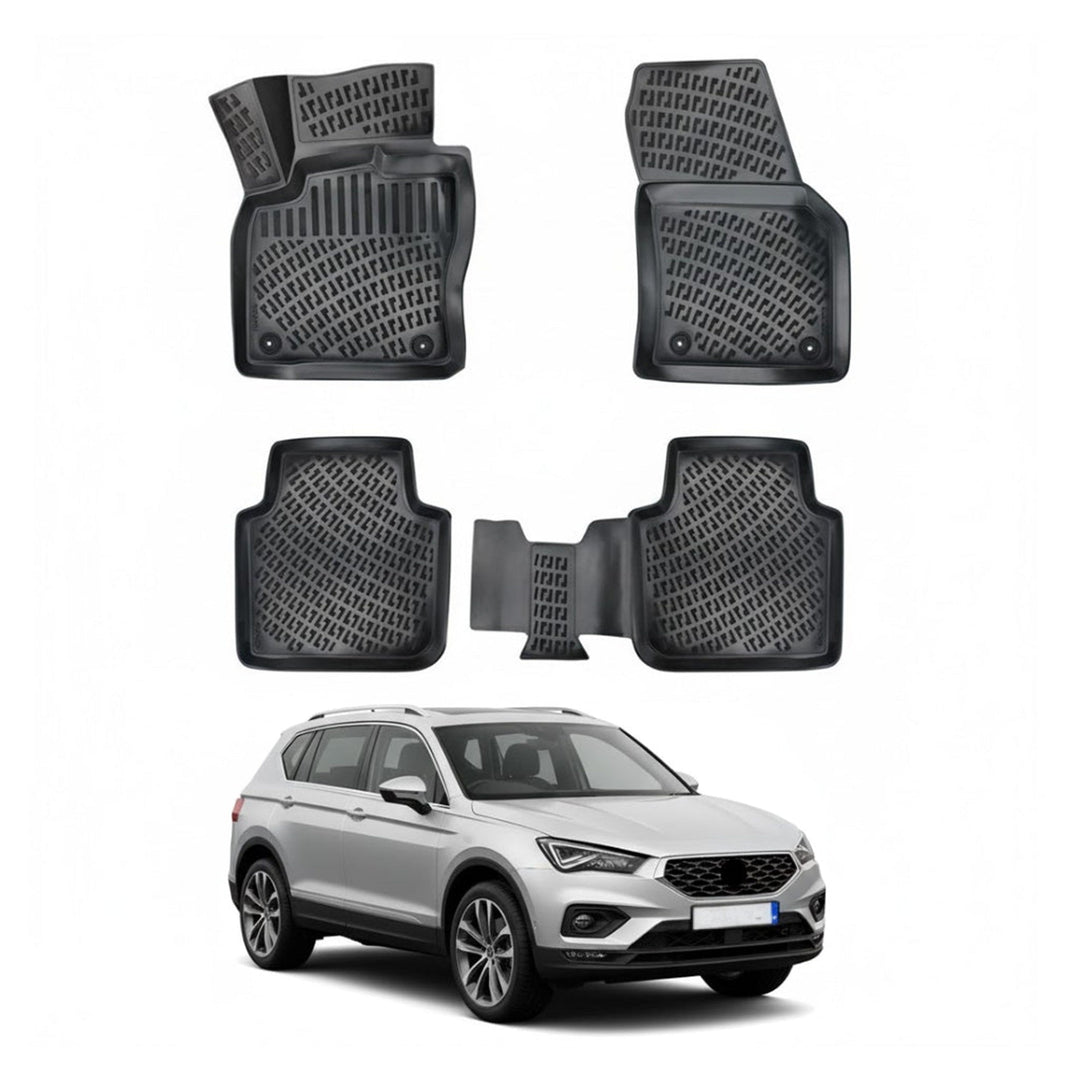 Seat Tarraco 3D Paspas - Siyah | 2018 ve Sonrası