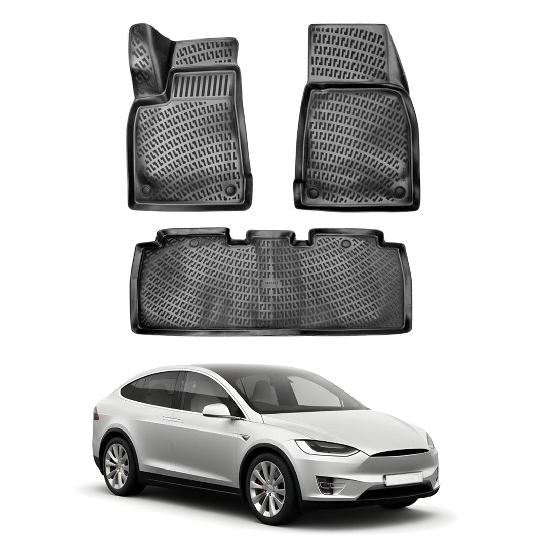 Tesla Model X 3D Paspas - Siyah, 5 Koltuklu | 2015-2021 Arası, HB