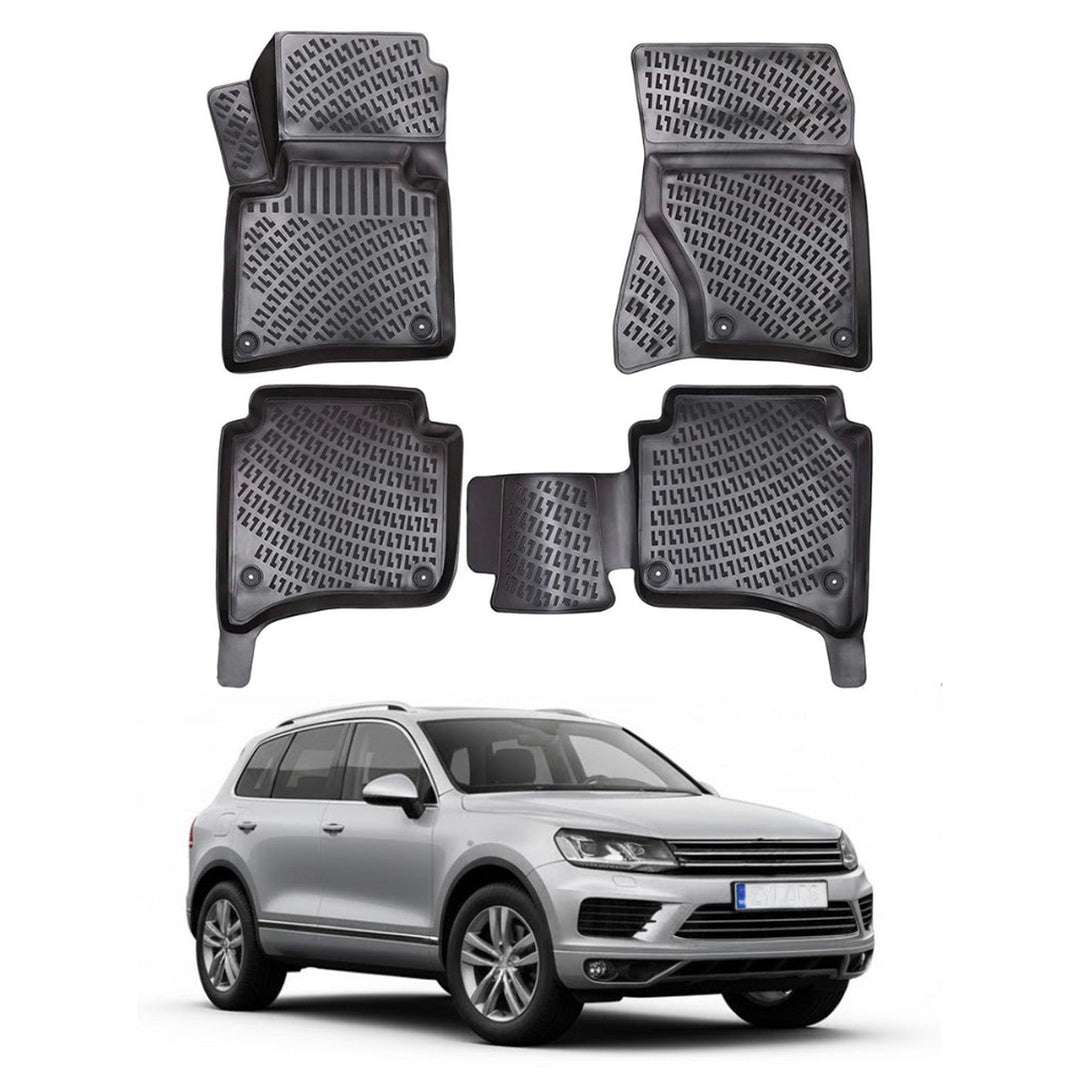 VW Touareg 3D Paspas - Siyah, 2 Bölge Klimalı | 2010-2018 Arası