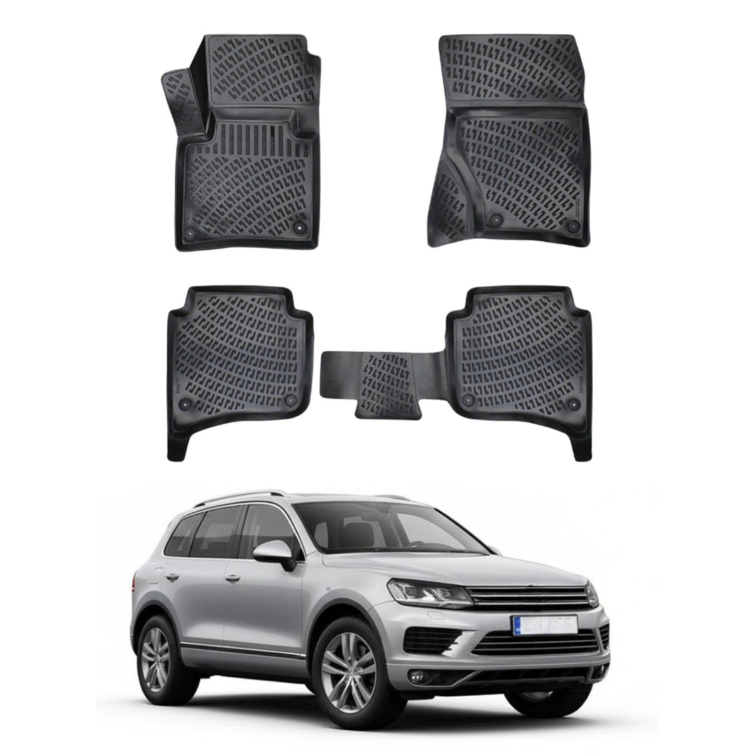 VW Touareg 3D Paspas - Siyah, 4 Bölge Klimalı | 2010-2018 Arası