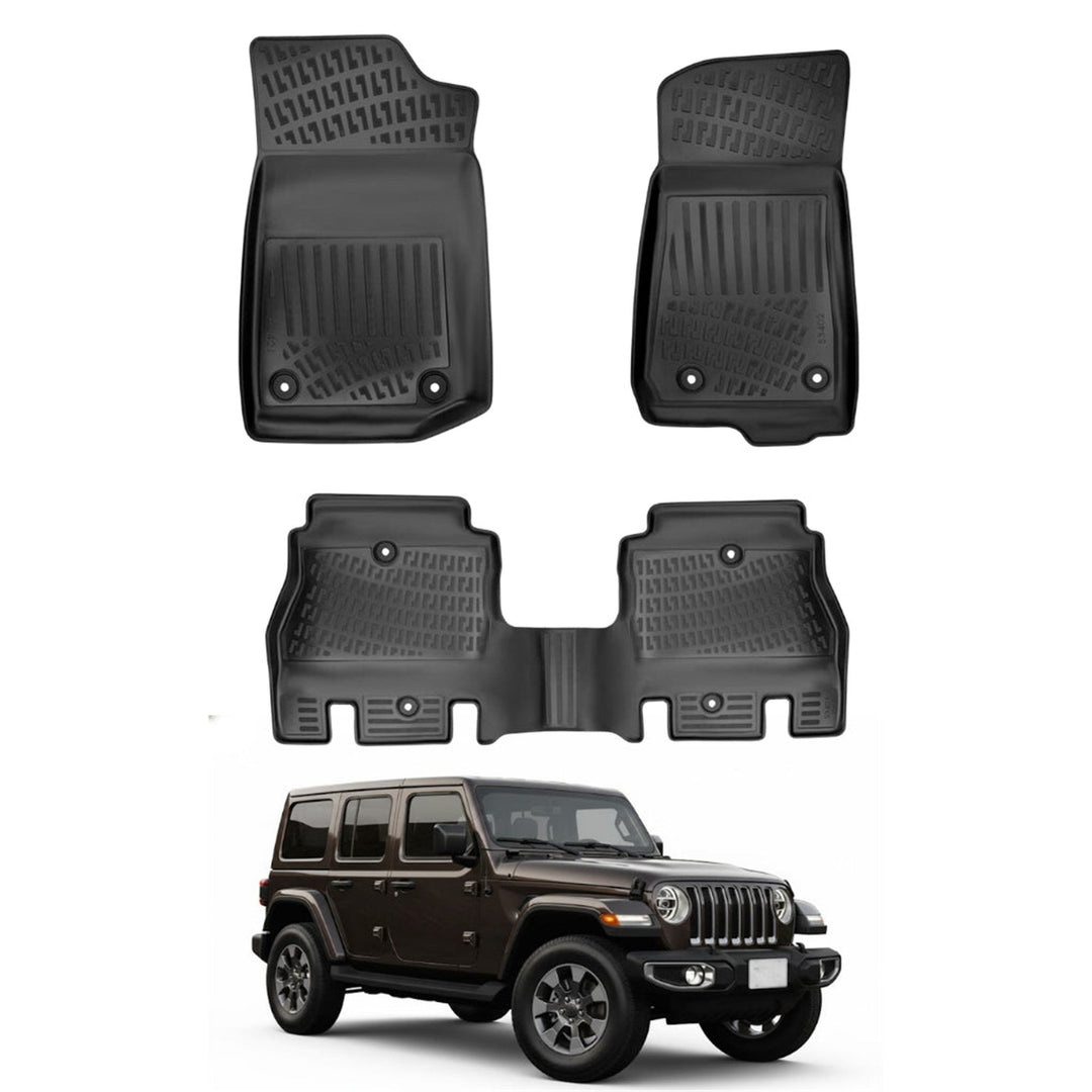 Jeep Wrangler Unlimited 3D Paspas - Siyah, 4 Kapı | 2019 ve Sonrası