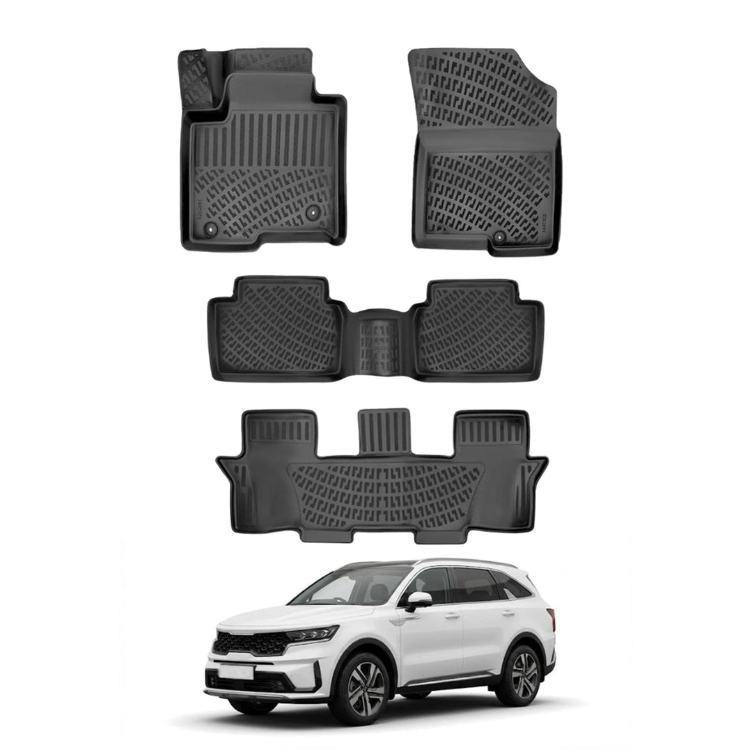 Kia Sorento 3D Paspas - Siyah, Hybrid, 7 Koltuklu | 2021 ve Sonrası