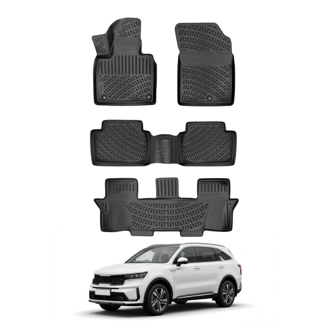Kia Sorento 3D Paspas - Siyah, Benzinli, 7 Koltuklu | 2021 ve Sonrası