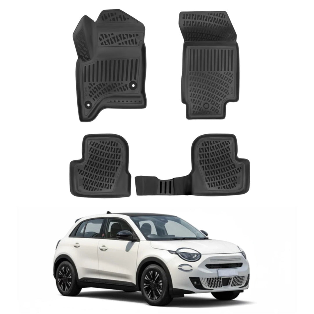 Fiat 600 Hybrid 3D Paspas - Siyah | 2023 ve Sonrası