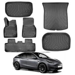 Resmi Galeri görüntüleyicisine yükleyin, Tesla Model Y 3D Paspas - Siyah, Full Set 5 Parça | 2019-2024 Arası